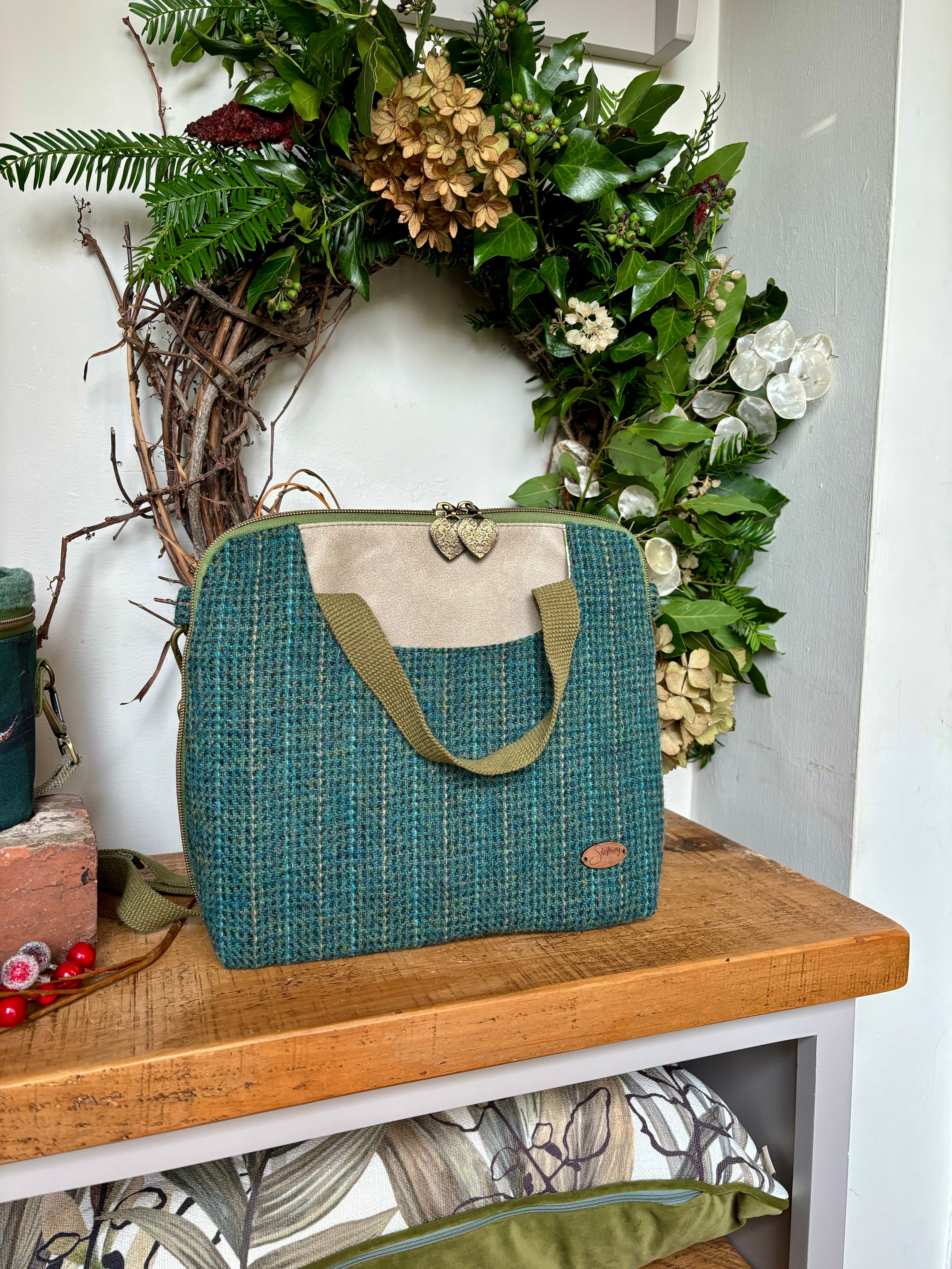 Fern Green 2.0 Harris Tweed Deskasow Handbag  - LIMITED EDITION