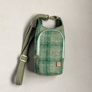 Handmade Handbags by Shelbury Meadow Foxtail Harris Tweed Cross body Bottle Bag